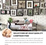 yenlk A4 Picture Frame, Wooden Black Frame with Safety Plexiglass view 6