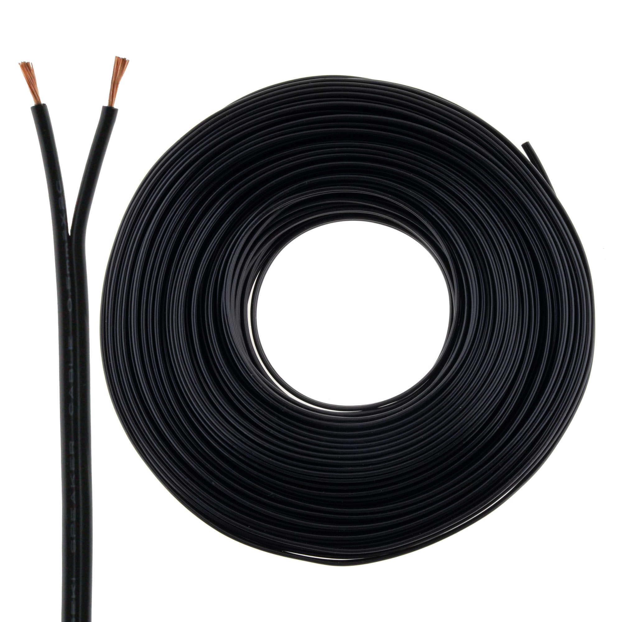 SeKi Speaker Cable 2 x 0.50 mm² 50 m Black CCA Audio Cable Speaker Cable