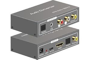 VPFET Audio Converter HDMI ARC Adapter Digital to Analog Stereo DAC Coaxial Optical Input Coaxial or Optical LR or 3.5 mm Jack Output for TV