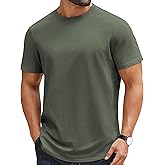 COOFANDY Mens T-Shirts 100% Cotton Crewneck Short Sleeve Tees Casual Plain Shirts