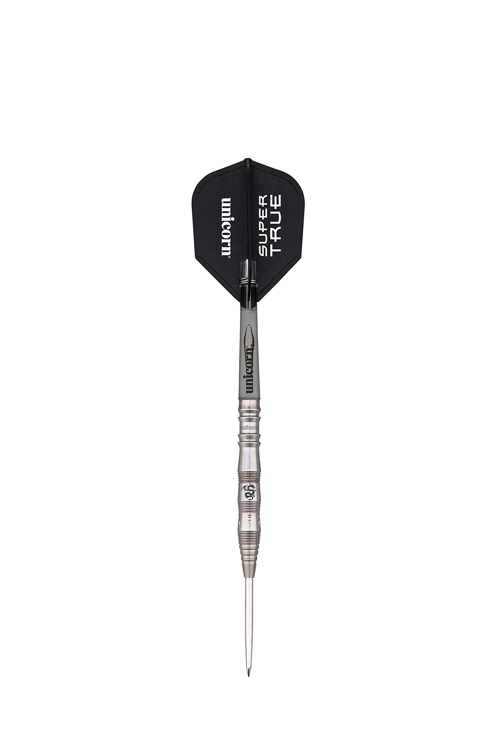 Unicorn Super True 90 Percent Tungsten, Black Professional Darts, Silver, 20 g