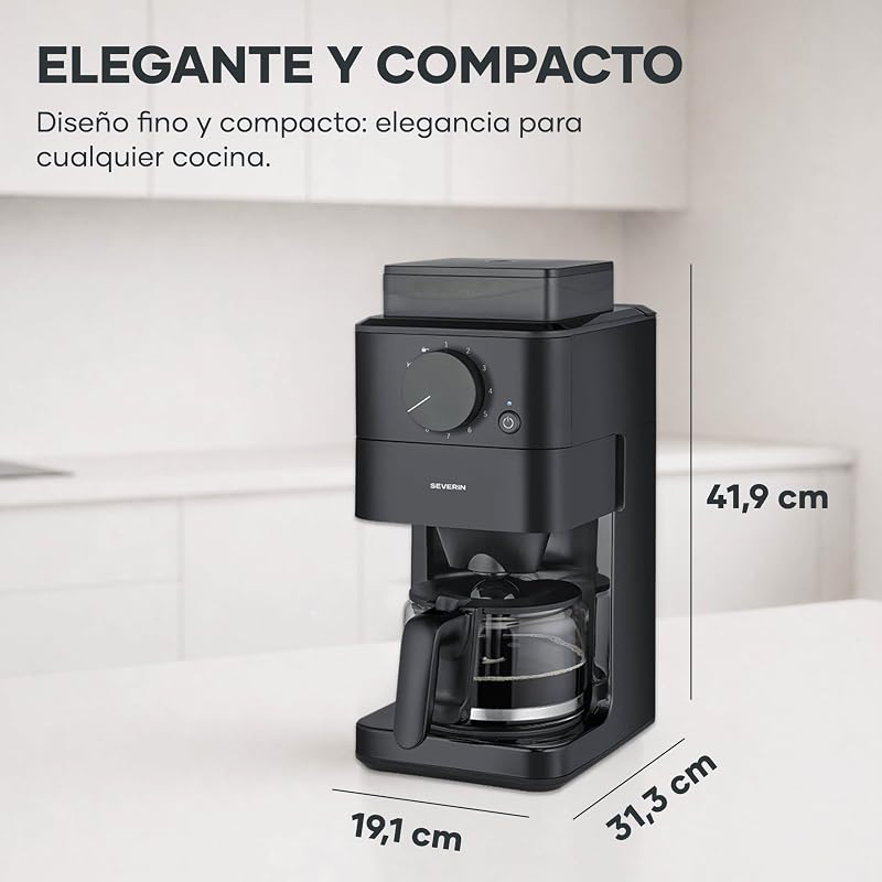 Máquina de Café com filtro e moinho, preto