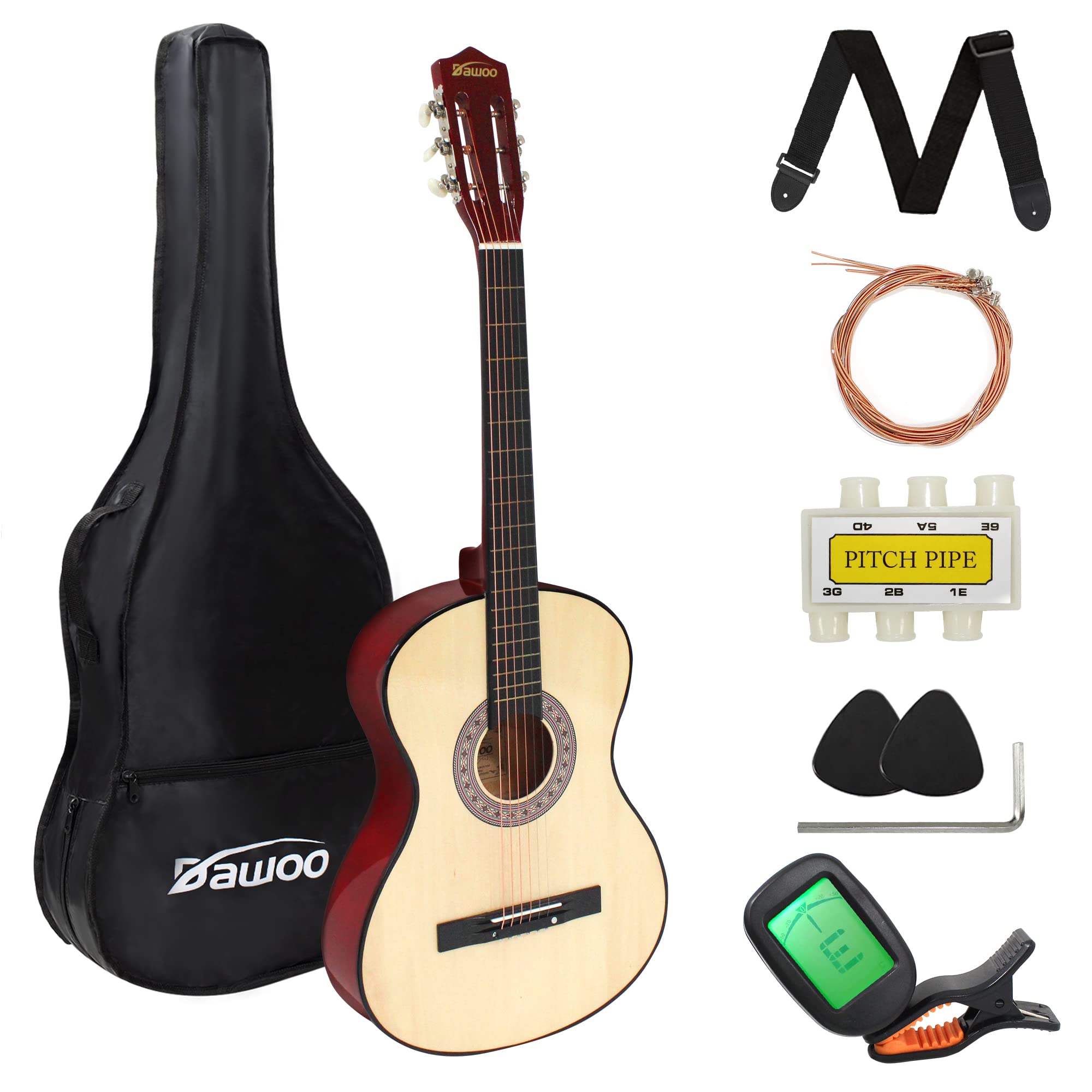 DAWOO 4/4 Size Acoustic Guitar -38 inch Classic Guitar,A Quality Choice for Beginners and Music Lovers.
