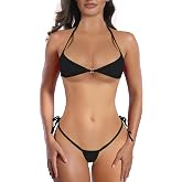 SHERRYLO Micro Bikini Swimsuit for Women Sexy Slutty Extreme Mini G String Thong Bikinis Exotic Teeny Womens Bathing Suit