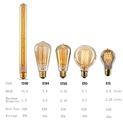 GOENDR E26 40W Edison Bulbs, ST64 2700K Warm