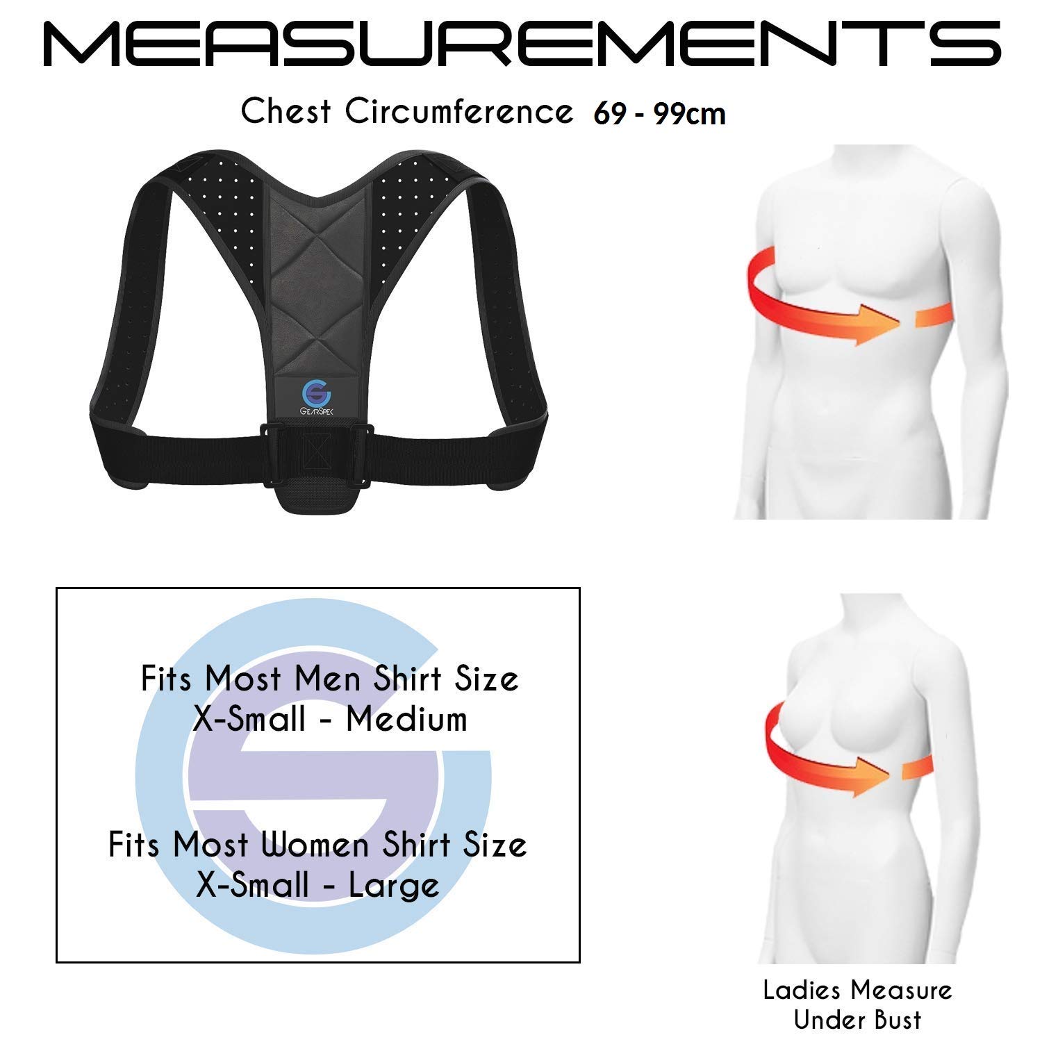 Posture Corrector Back Brace Support for Women and Men,Relieves Back & Shoulders Pain,Corrects Slouching,Hunching Adjustable Posture Corrector Back Shoulders Clavicle Support with Laundry Bag