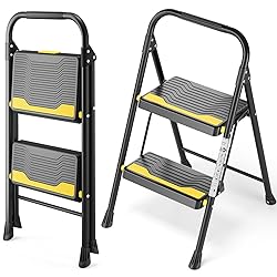 Urackify 2 Step Ladder, Heavy-Duty Pass 800lb