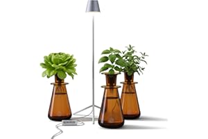 Lettuce Grow Counterstand Set, Herb Grower Indoor Kit with LED Light - Space-Saving Hydroponics Growing System, Customizable Light Settings, 3 Counterstands - Easy-to-Maintain Indoor Growing Kit