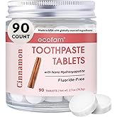 Toothpaste Tablets – Cinnamon | Nano Hydroxyapatite Toothpaste Tablets Chewable | Fluoride Free l 90 Tabs