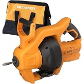 Cordless Drain Auger Compatible with Dewalt 20V Battery, 24 FT Replaceable Auto-Feed Plumbing Drain Snake That Clear Clogs in 3/4''-3&rdquo; Pipes of Sink, Toilet, Bathtub, and Sewer(No Battery)