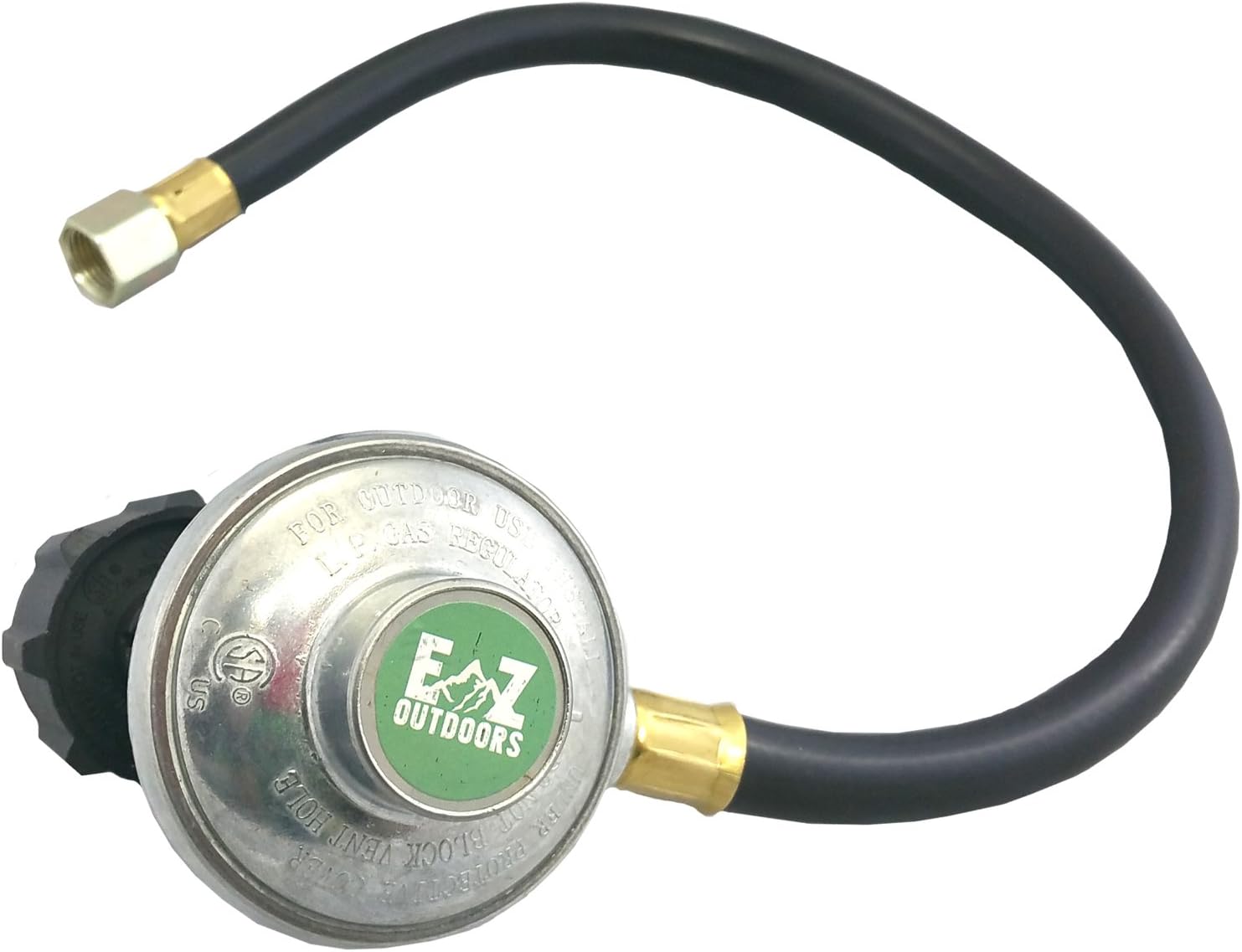 EZ Outdoors Universal Propane Gas Grill Regulator for Grills and Camping Stoves - Great Accessory for Your Campfire Side Cookware Grill Replacement Grill Connectors That Will Last!