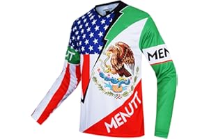MENUTT Men's Mountain Bike Jersey Long Sleeve MTB Off-Road Mexico Jersey Downhill&Motocross Shirts