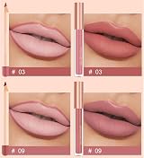 OKAQEE 2PCS Lip Liner Lipstick Set Waterproof Matte Pigment Makeup Kit 09 view 2