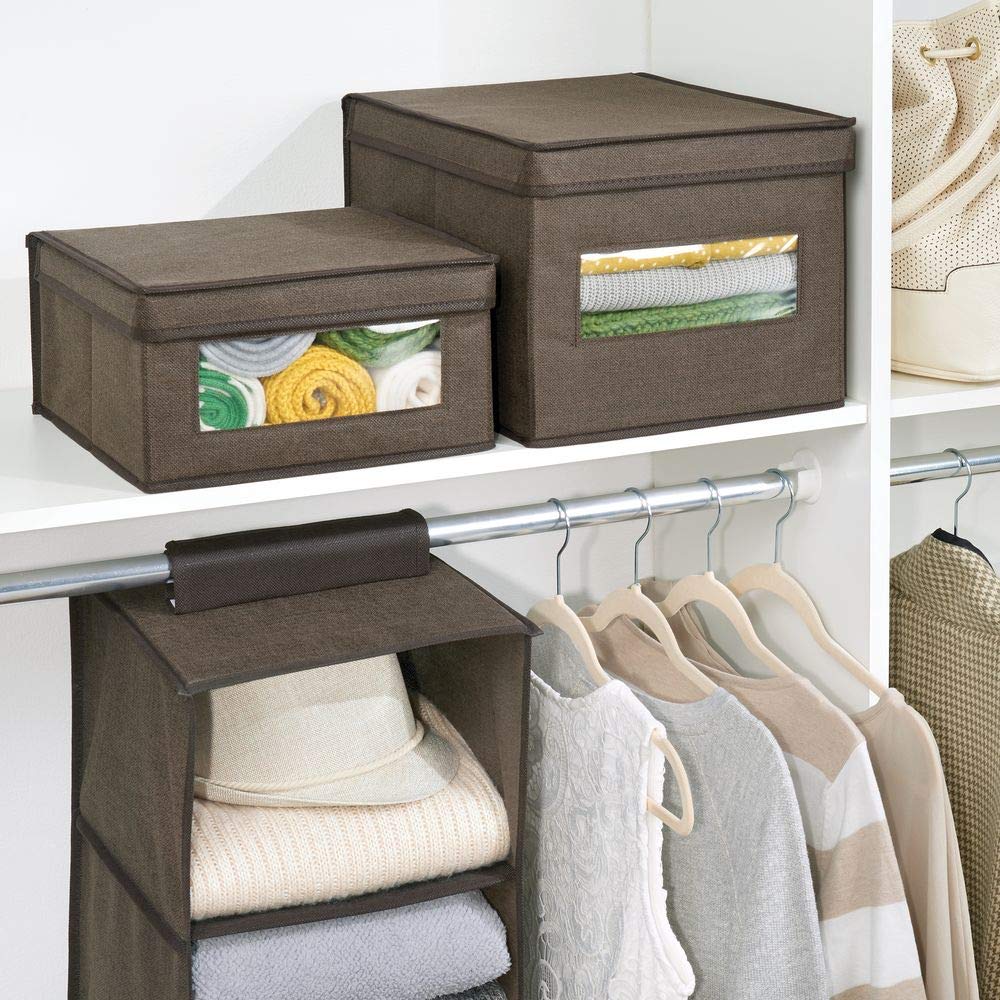 marrón Espresso Organizador de Ropa MetroDecor mDesign Caja de
