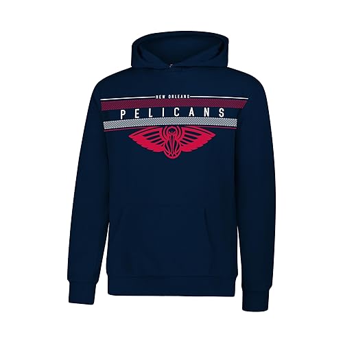 Ultra Game Boys' Fleece Hoodie Pullover Sweatshirt,New Orleans Pelicans,Team Color,8
