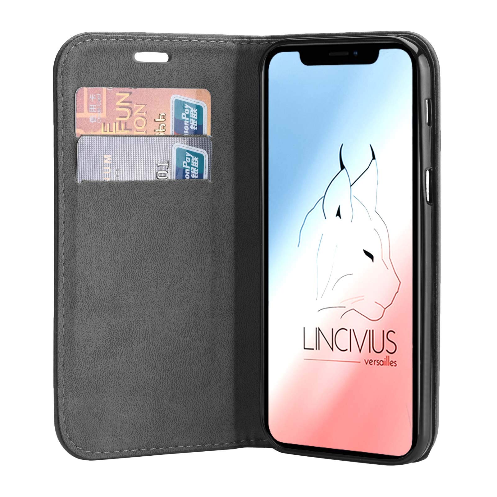LINCIVIUS  Etui iPhone XR Apple, Housse Apple iPhone XR Coque Protection Intégrale Rabat Portefeuille Aimanté Ultra Fin, Noir, [Satisfait Remboursé 30 Jours]