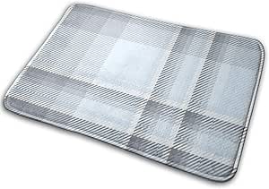 N/A Felpudo Pastel Patrón de Cuadros náuticos Azul Gris 40 X 60 cm