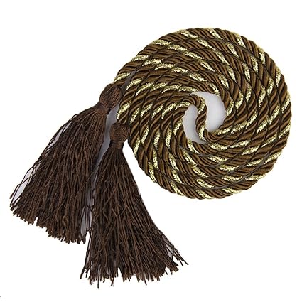 Generic 1 Pair Tassel Rope Curtain Tiebacks Tie Backs Living Bed Room Coffee + Golden