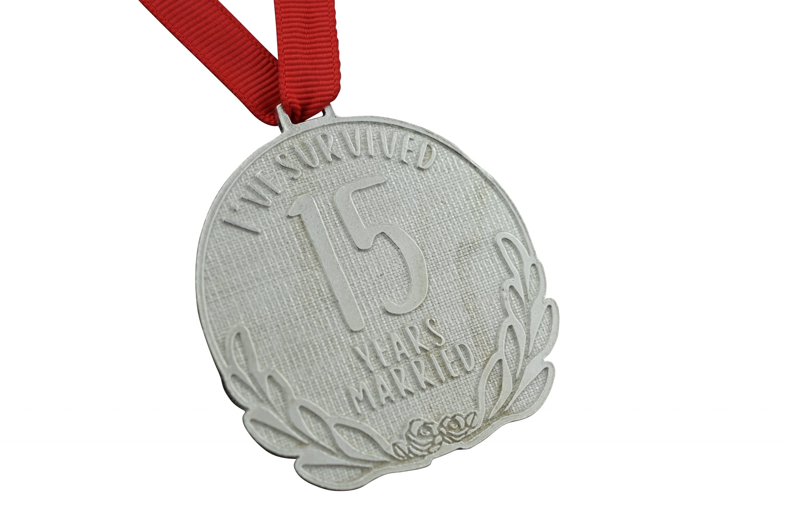 Pirantin 15th Anniversary Medal – I’ve Survived 15 Year Married Medal