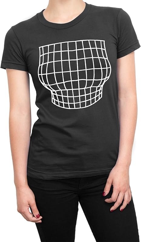 Cliquewear Boob Enlargement Optical Illusion T-Shirt: Amazon.co.uk: Clothing
