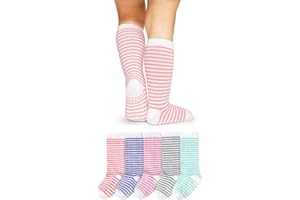 LA ACTIVE Girls Knee High Socks Cozy Warm Cotton Uniform Sports Socks for Baby Toddlers Kids Dress Socks