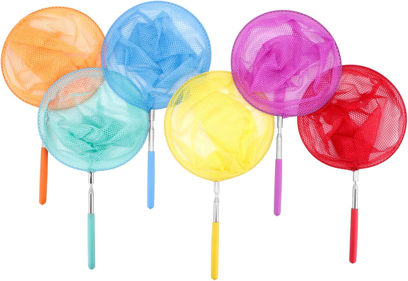 bluesees Butterfly Fishing Net, 6 Pack Kids Telescopic Butterfly ...