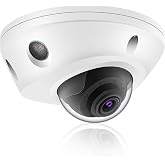 4K 8MP Mini Low Profile Dome PoE IP Camera Indoor 98 Feet IR Night Vision, 2.8mm Lens 105&deg; Wide Angle, Waterproof IP67, H.265, Compatible with Uniview NVR