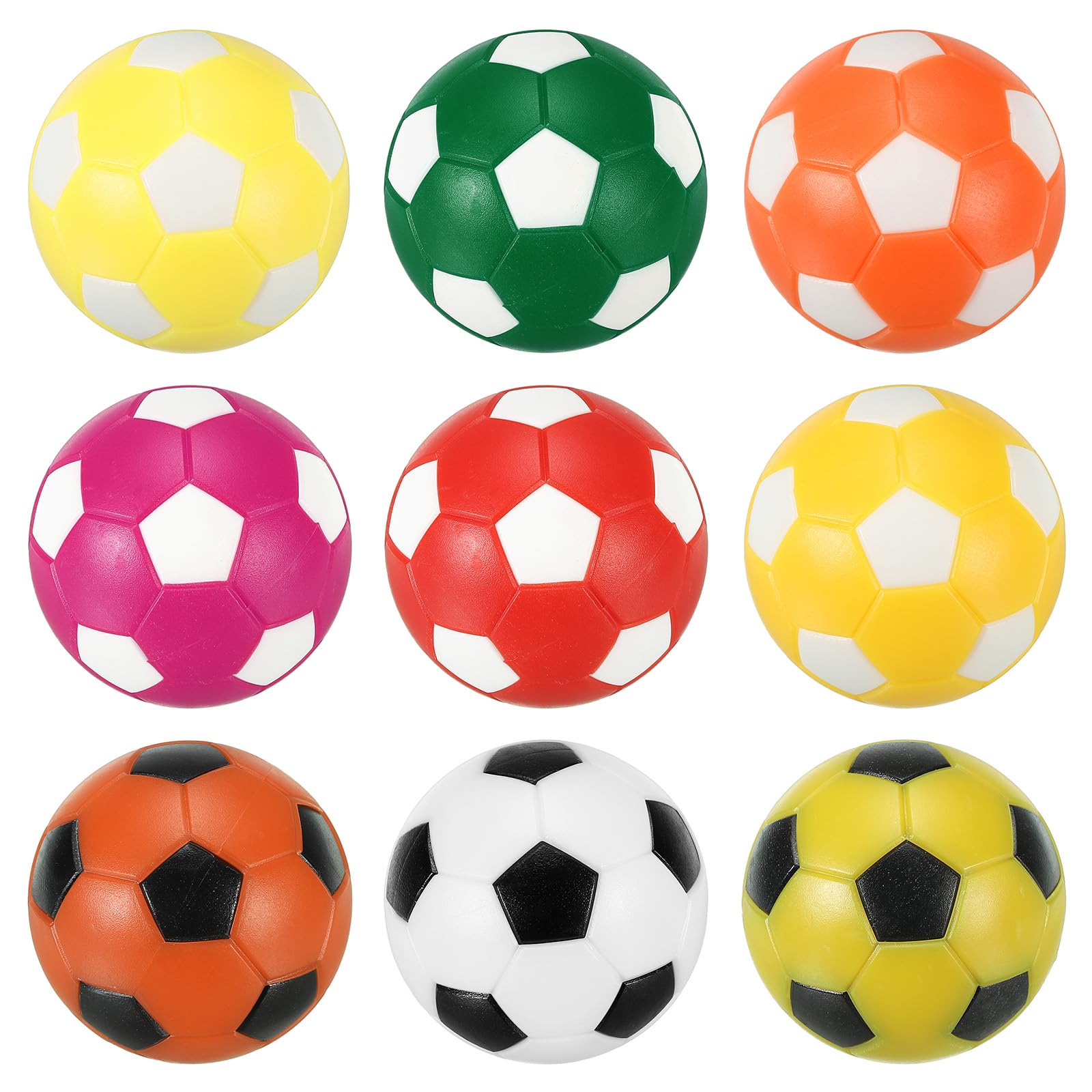 PATIKIL Foosball Table Balls 36mm, 9Pcs Table Soccer Game Replacement for Home Room Foosball Tabletop Game, Multiple Colors