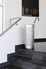 Durable Umbrella Stand Silver Stainless Steel 28.5 Litre Capacity Perforated view 2