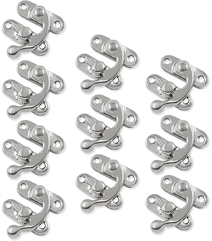 Mini Clasp Lock Antique Bronze Hook Hasp Latch Set - Mini Swing Arm Clasp For Jewelry Boxes And Small Cabinets Antique Box Latch