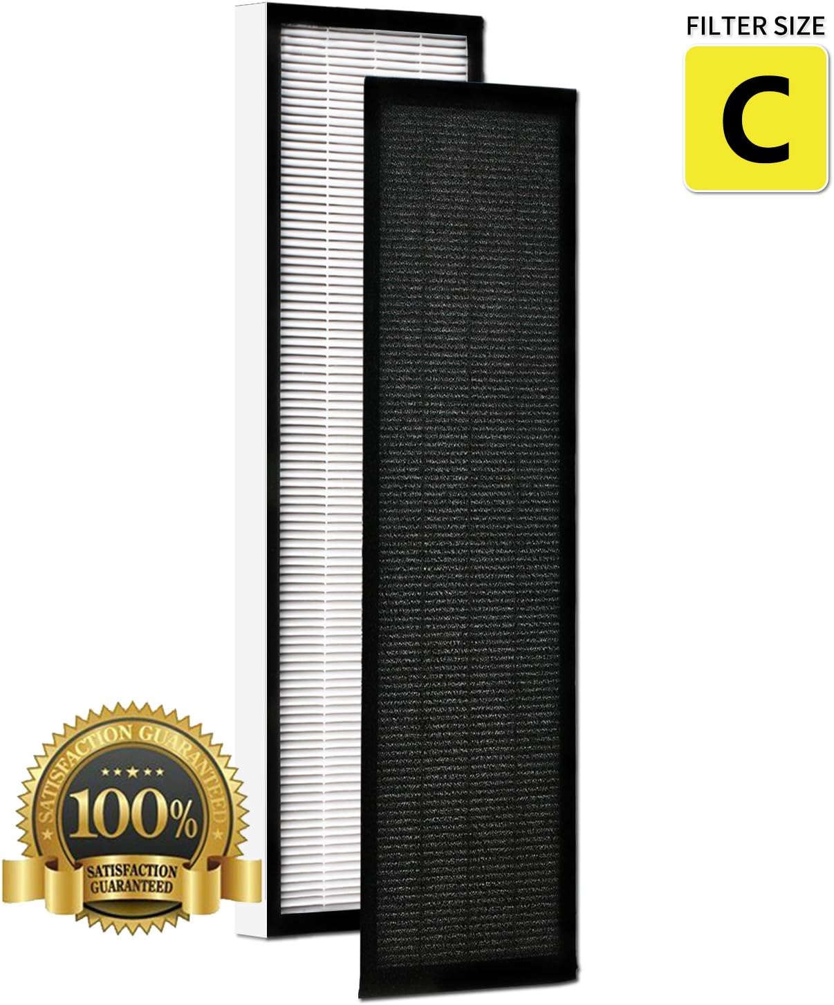 FLT5000/FLT5111 Guardian Air Purifier Filter True HEPA Filter C for AC5000 Series AC5000,AC5250PT,AC5300B,AC5350B, AC5350W Germ Guardian Air Purifiers