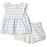 Amazon Essentials x Sofia Grainge Toddler and Baby Girls' Eyelet Short & Top Set