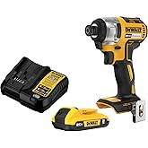 DEWALT 20V MAX Impact Driver, 1/4 Inch, Battery and Charger Included (DCF787D1)