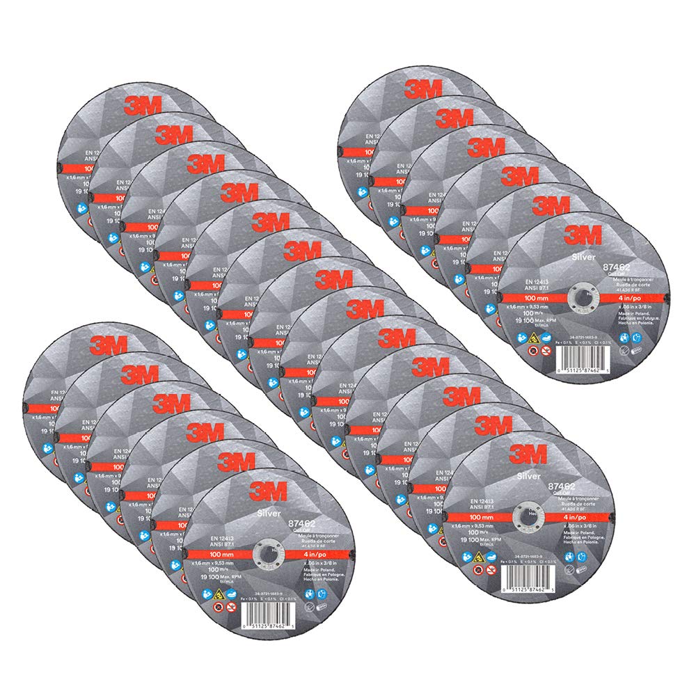 3M Silver CutOff Wheel Angle Grinder Metal Cutting Wheel 4" diam