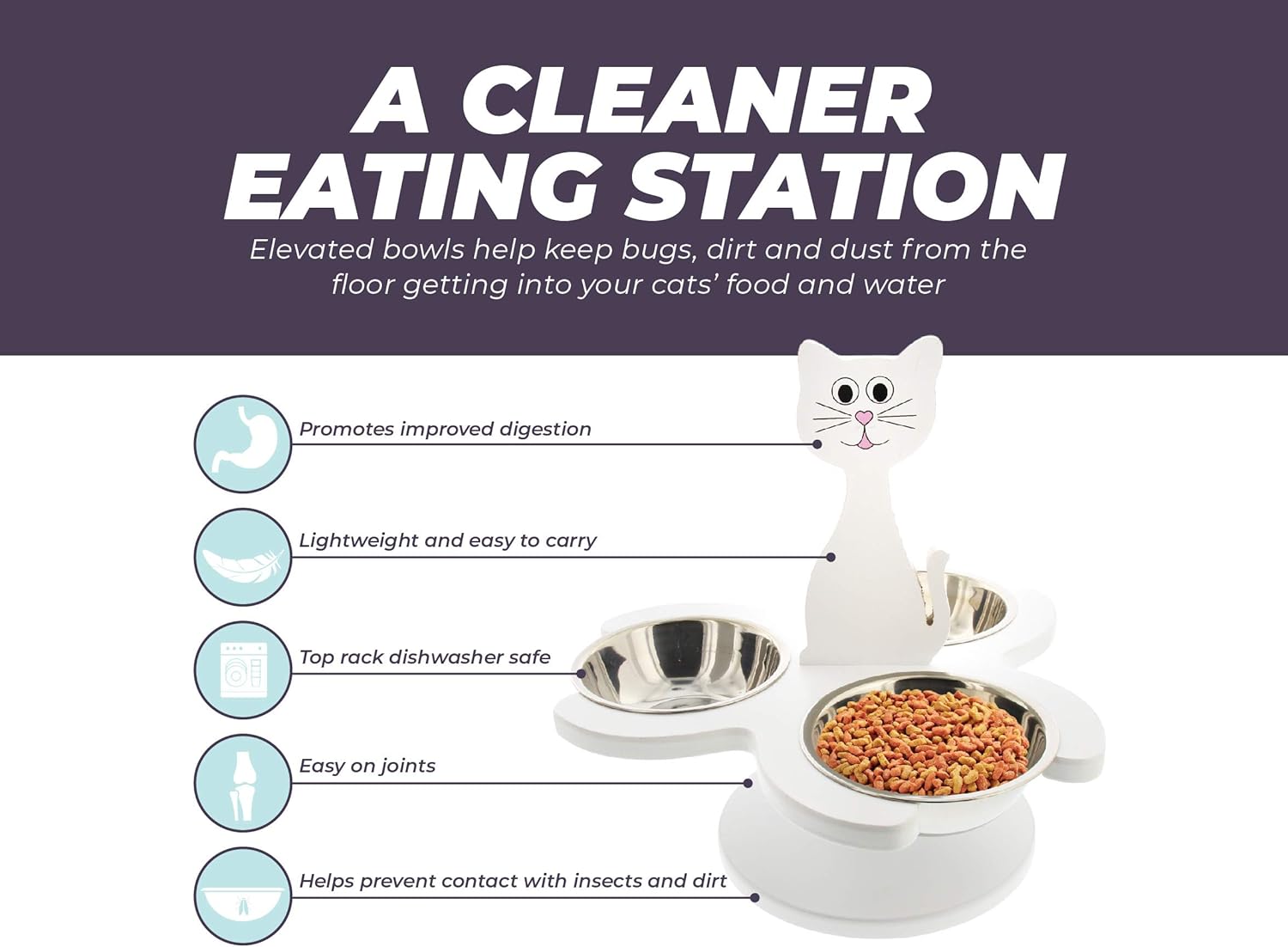 etna wooden multi cat feeder