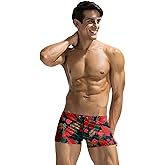 COOFANDY Swim Trunks for Men Sexy Swim Brief Square Leg Swimsuit Swimming Short Bathing Suit with Pocket S-XXL