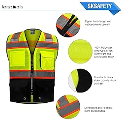 SKSAFETY 10 Pockets Professional level Safety