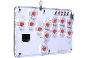 DO-CAM Arcade Stick Game Keyboard R13, Leverless Controller Arcade Stick with Turbo & Custom RGB, Silent All-Button Arcade Controller Street Fight for PC/PS3/PS4/Switch/Steam-Support Hot Swap & SOCD(White)