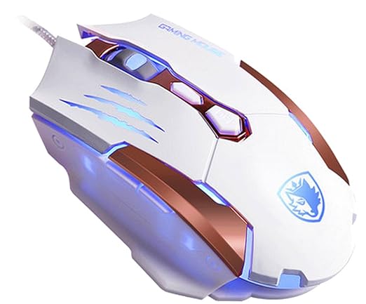 2017 Neu aktualisiert PC Gaming Maus, Q6 verdrahtet USB Professional 3500 DPI einstellbar 7 Tasten Computer Mäuse für PC Lapt