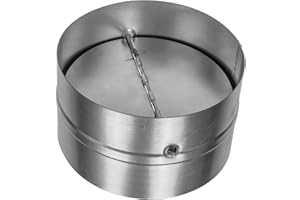 REPA MARKET Draft Blocker 6'' Inch - Backdraft Damper - Draft Stopper - Backflow Preventer - Inline Fan Vent Deflector - One-Way Airflow Ducting - Dryer Duct Connector with Backdraught Flap