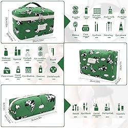 3pc Makeup Bag Set, Quilted Makeup Bag Set, Large