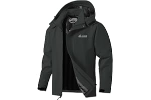 BOWOXO Mens Lightweight Waterproof Hooded Rain Jackets Casual Fall Spring Big and Tall Jacket Raincoat Windbreaker Outdoor Gear