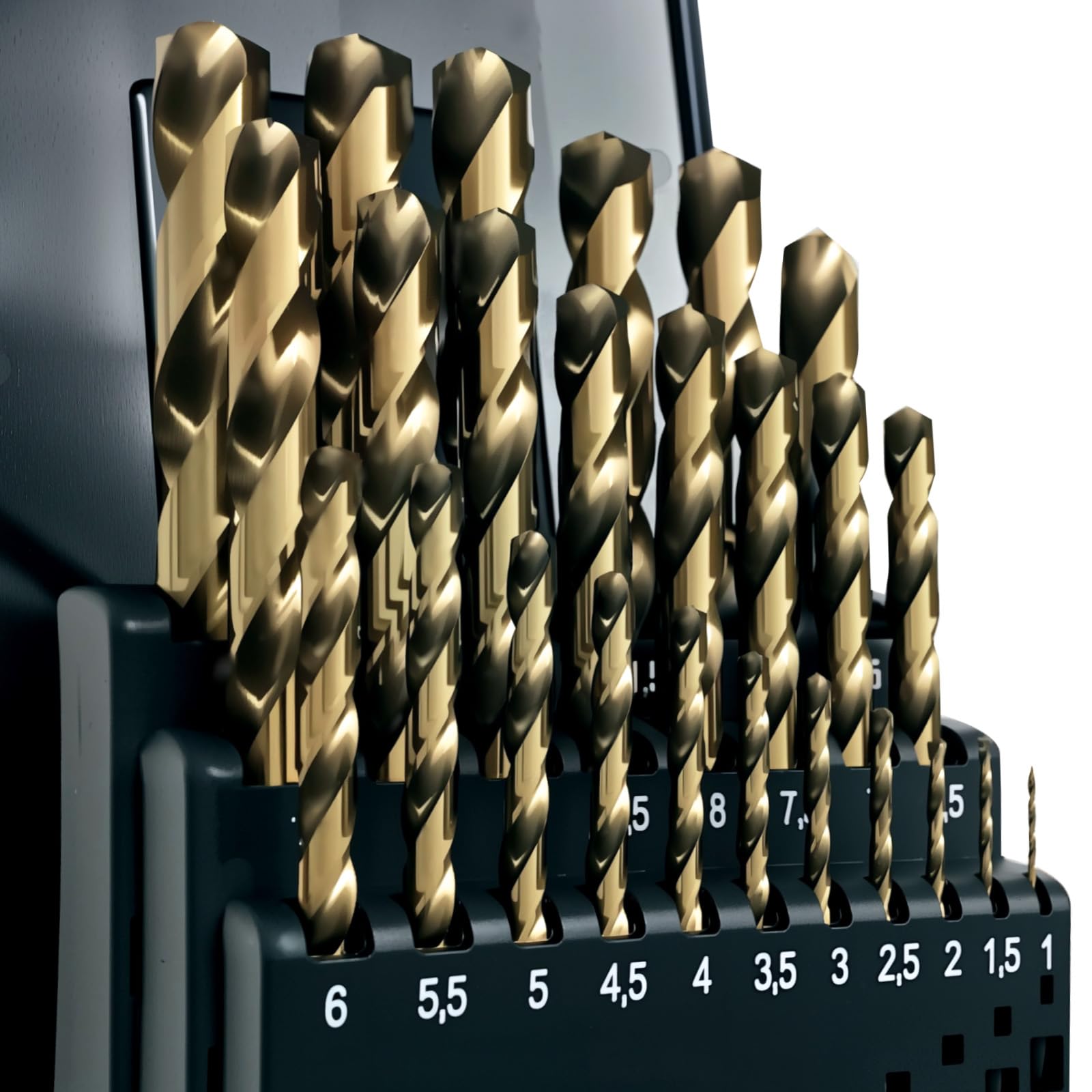 NORTOOLS 25-Piece M35 Cobalt Drill Bit Set, 5% Cobalt HSS-G, 1.0-13mm by 0.5mm, for Stainless Steel, Iron, Metal, Hardened Steel