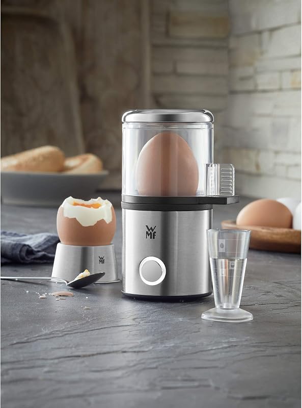 Kitchenminis - 1 Egg Cooker 55 W Egg Cooker, com Tritan sem BPA, inclui copo de ovos, contador de água e acabamentos em aço inoxidável de chroman, luz LED