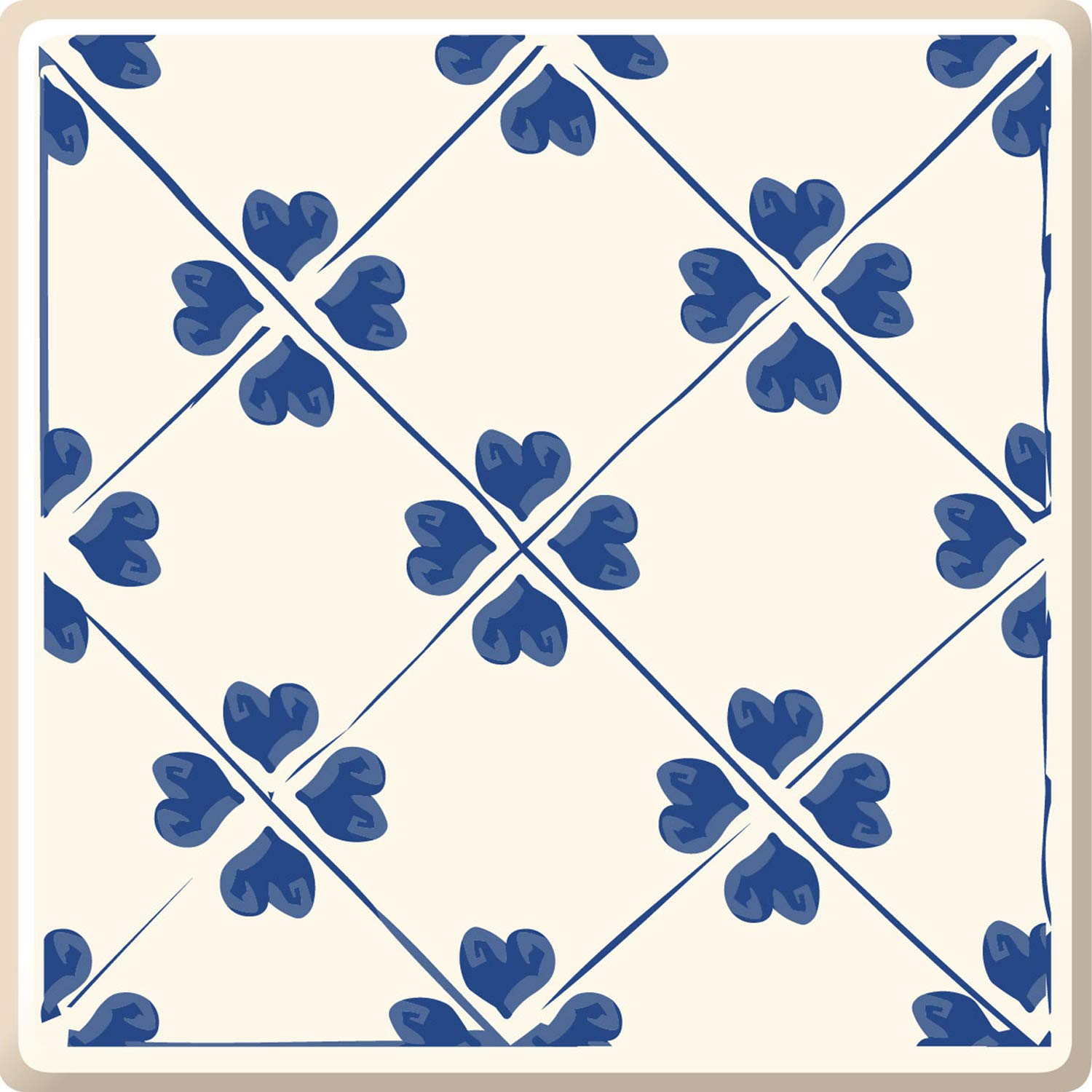 Poromoro Spanish Portuguese Azulejo Style Peel and Stick Backsplash Tile Stickers Set of 16 pcs(3.9_32)