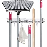 Salandens Organizador de escobas, 304 Acero inoxidable Soporte para