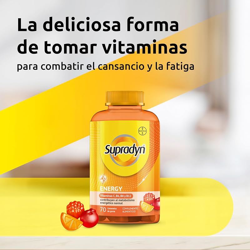 Energy Gummies 70 Caramelos de Goma, Hombre y Mujer