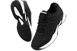 BKWHDAY Pickleball Shoes Men Tennis Court Sneakers Indoor Outdoor Breathable Athletic Sports Lightweight Non Slip