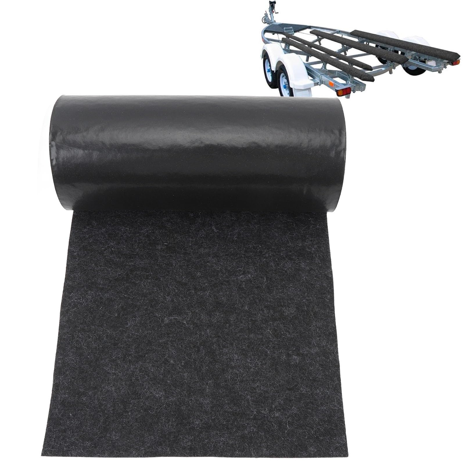 Sxhlseller Marine Boat Trailer Bunk Carpet - 2mm Ultra Thick 19.68ft X 0.98ft Wear Resistant Marine Carpet, Bunk Padding Carpet for Boat Trailers Jet Ski Ramp Garage Dock