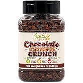 Chocolate Cookie Crunch Crumbles 6.5 oz | Chocolate Sandwich Cookie Pieces Dessert Topping | Ice Cream, Cakes, Cupcakes, Brownies &amp; Baking Mix-Ins | Easy Pour Bottle | Dasher's Spice &amp; Beans